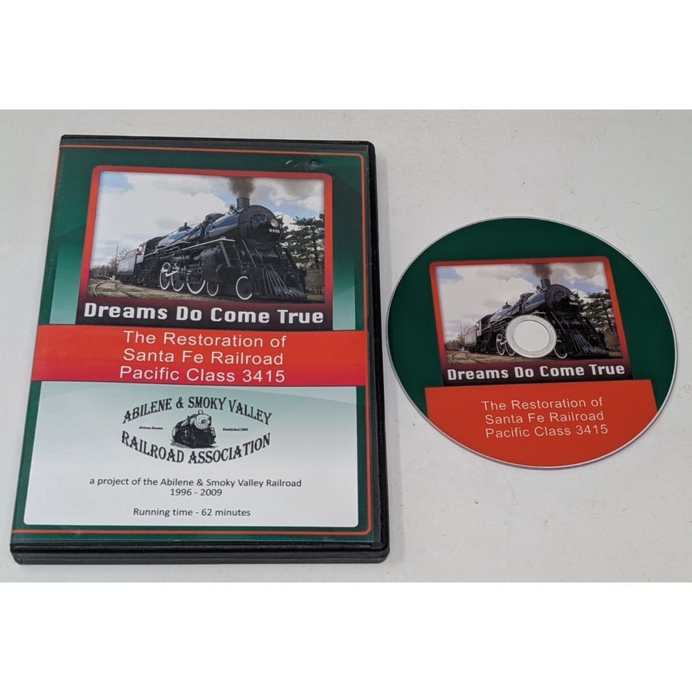 Dreams Do Come‎ True Restoration Of Santa Fe Railroad Pacific 3415 Train DVD VTG